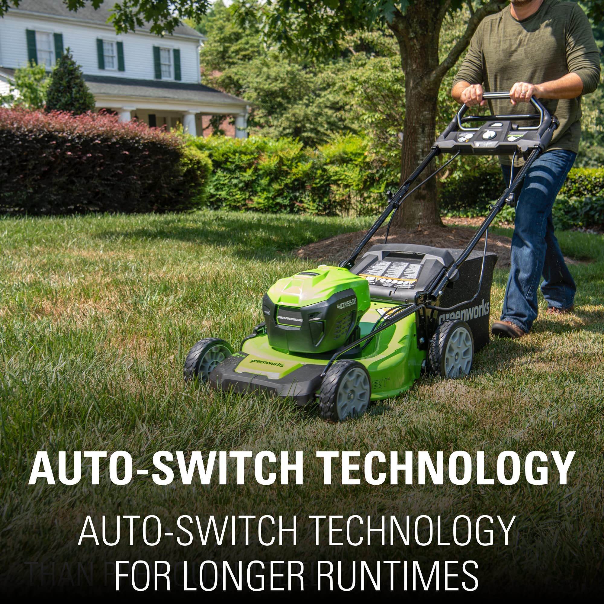 80V Cordless 21′′ Self-Propelled Brushless Lawn Mower | Greenworks 9