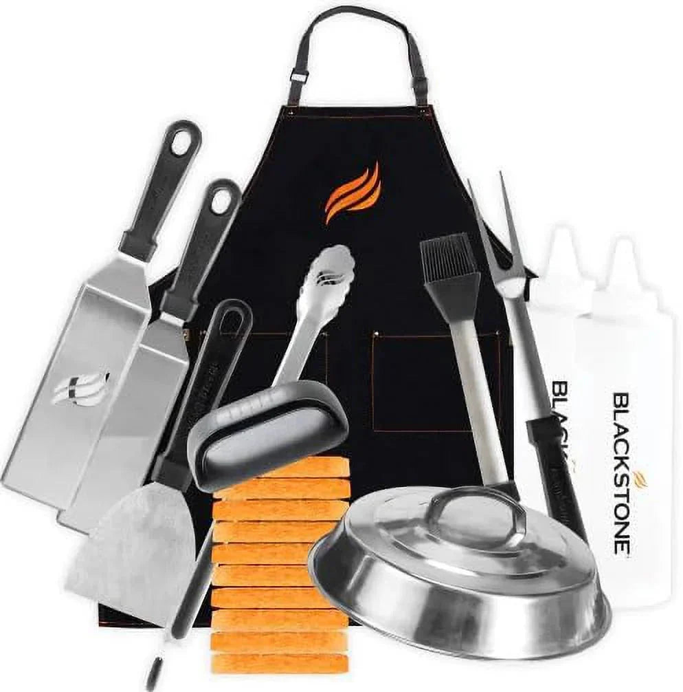 28 Inch Blackstone Griddle 2080 with Hood XL Griddle Original 3-Burner Outdoor Flat Top Grill, with Blackstone Griddle Accessories, Seasoning, and Wholesalehome Gloves and Cloth 7