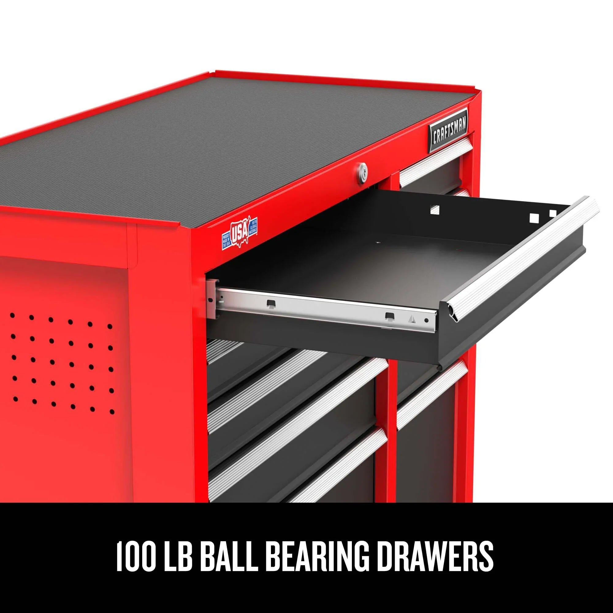 2000 Series 26-in W x 36.5-in H 5-Drawer Steel Rolling Tool Cabinet (Red) 14
