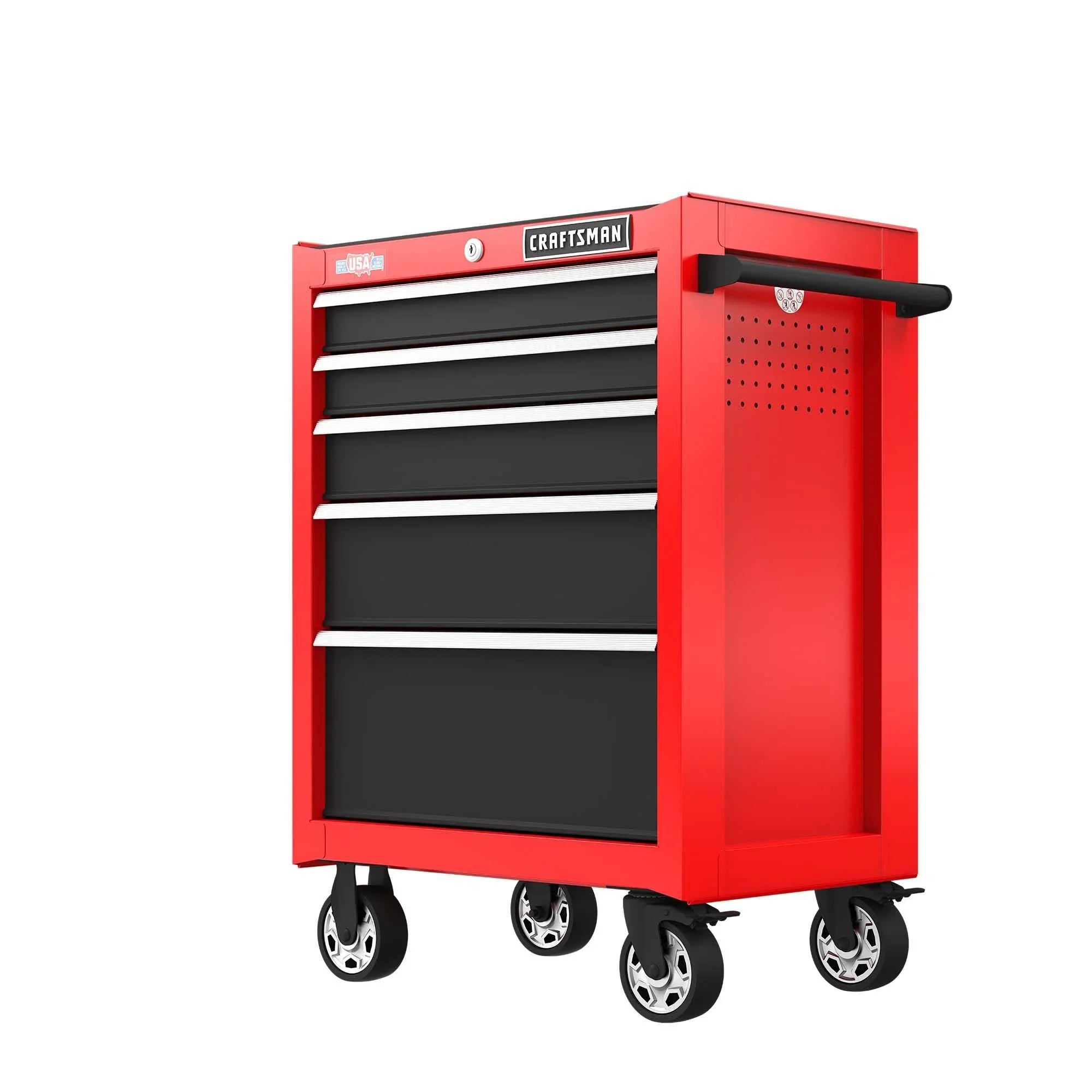 2000 Series 26-in W x 36.5-in H 5-Drawer Steel Rolling Tool Cabinet (Red) 9