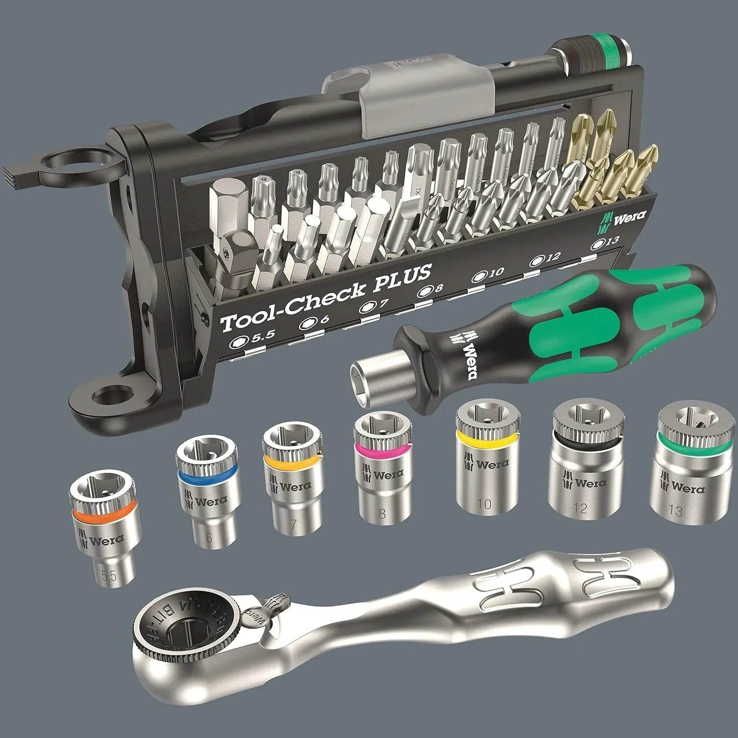 5003594001 8100 SB 2 Zyklop 3/8" Metric Ratchet Set ( Piece of 43) 6