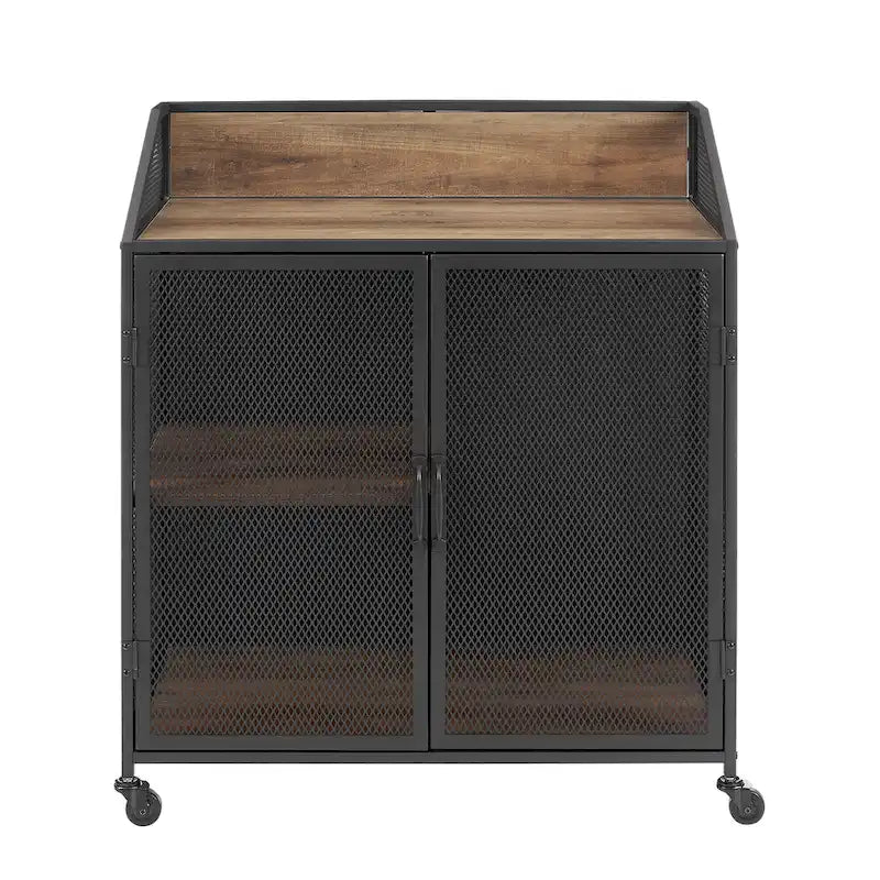 Middlebrook Pierpont Industrial-Style Mesh Bar Cabinet 6