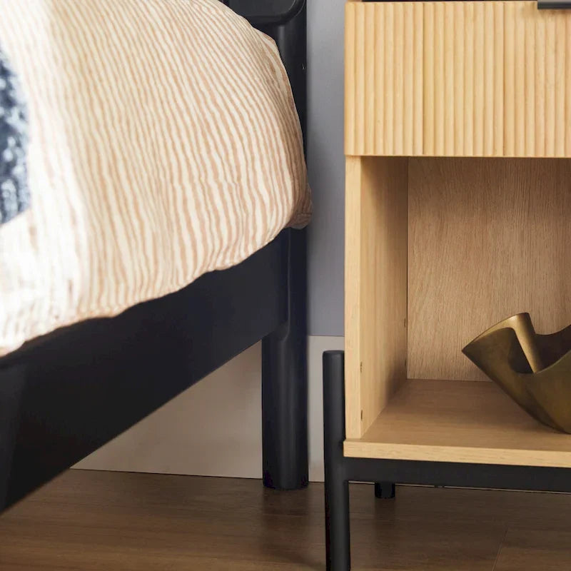 Modern King Bed with Slatted Headboard by Middlebrook Designs 5