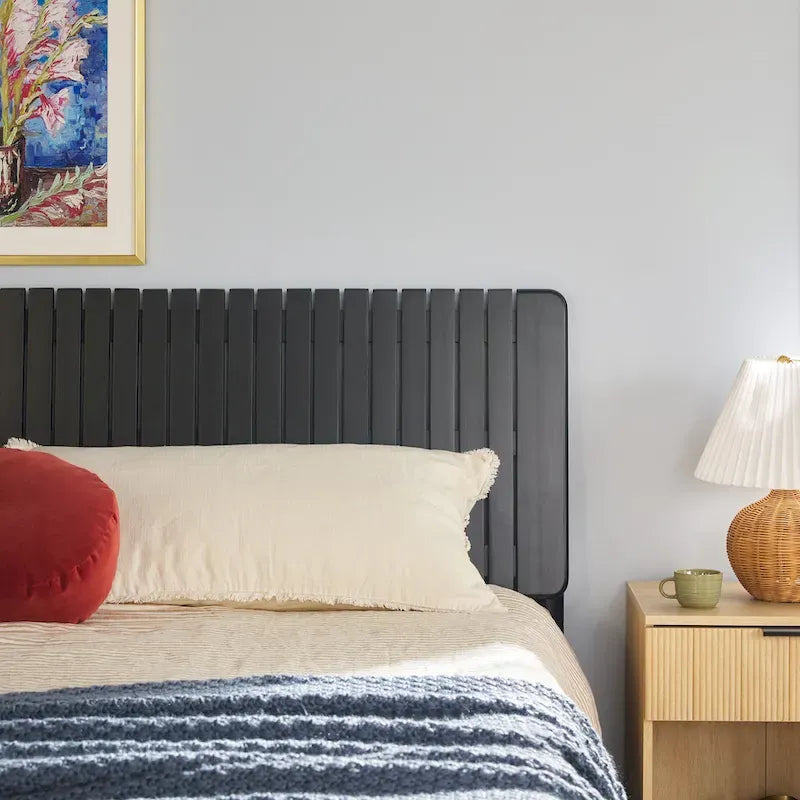 Modern King Bed with Slatted Headboard by Middlebrook Designs 6