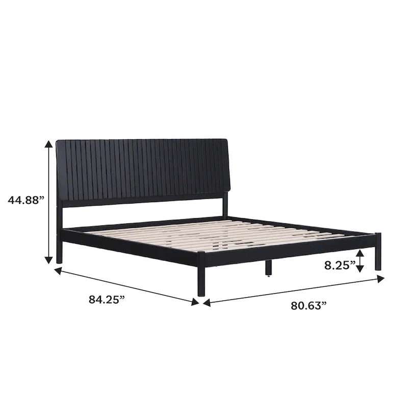 Modern King Bed with Slatted Headboard by Middlebrook Designs 9