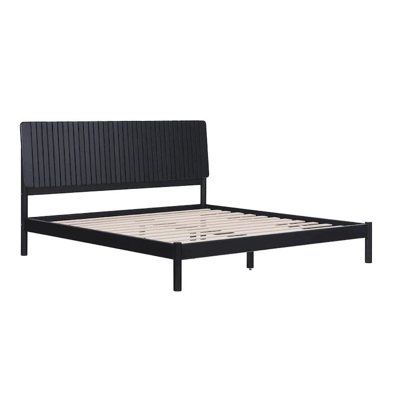 Modern King Bed with Slatted Headboard by Middlebrook Designs 11