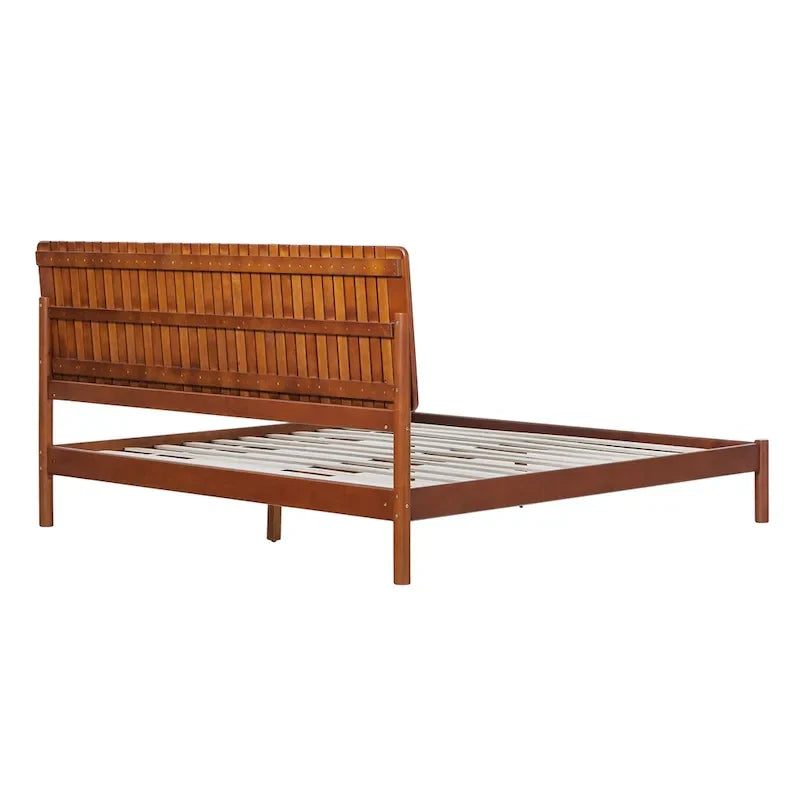 Modern King Bed with Slatted Headboard by Middlebrook Designs 26