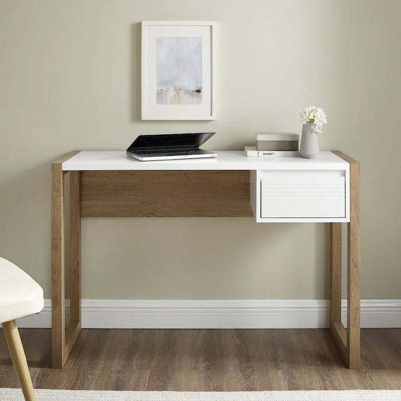 Two-Tone One-Drawer Writing Desk by Middlebrook 1