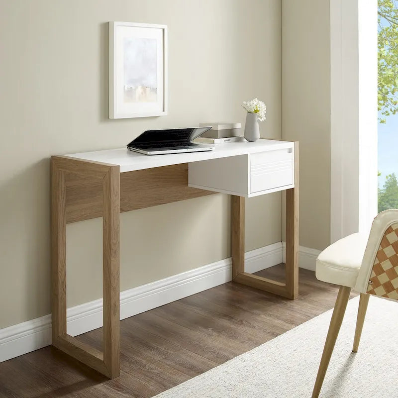 Two-Tone One-Drawer Writing Desk by Middlebrook 4
