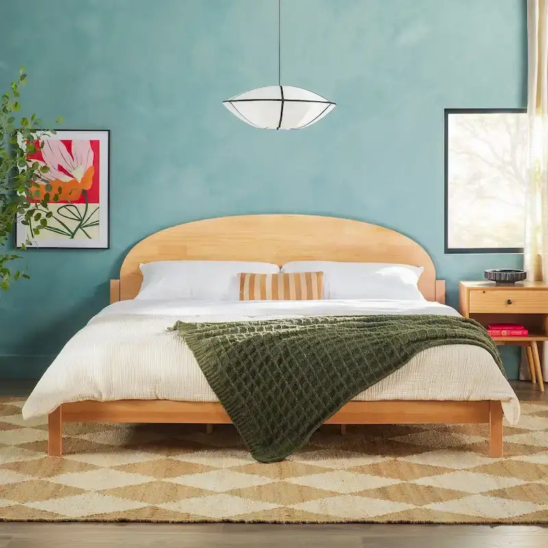 Solid Pine King Bed with Arched Headboard by Middlebrook Designs 25