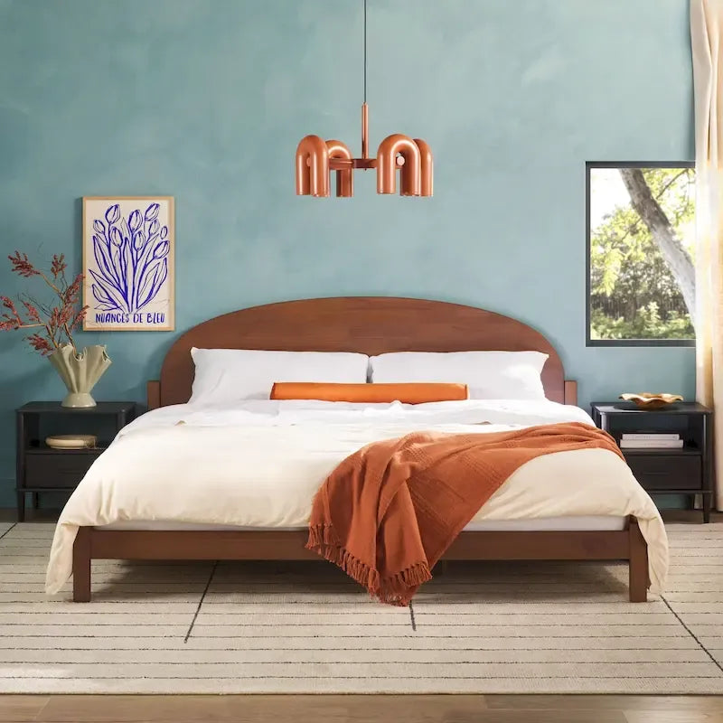 Solid Pine King Bed with Arched Headboard by Middlebrook Designs 26