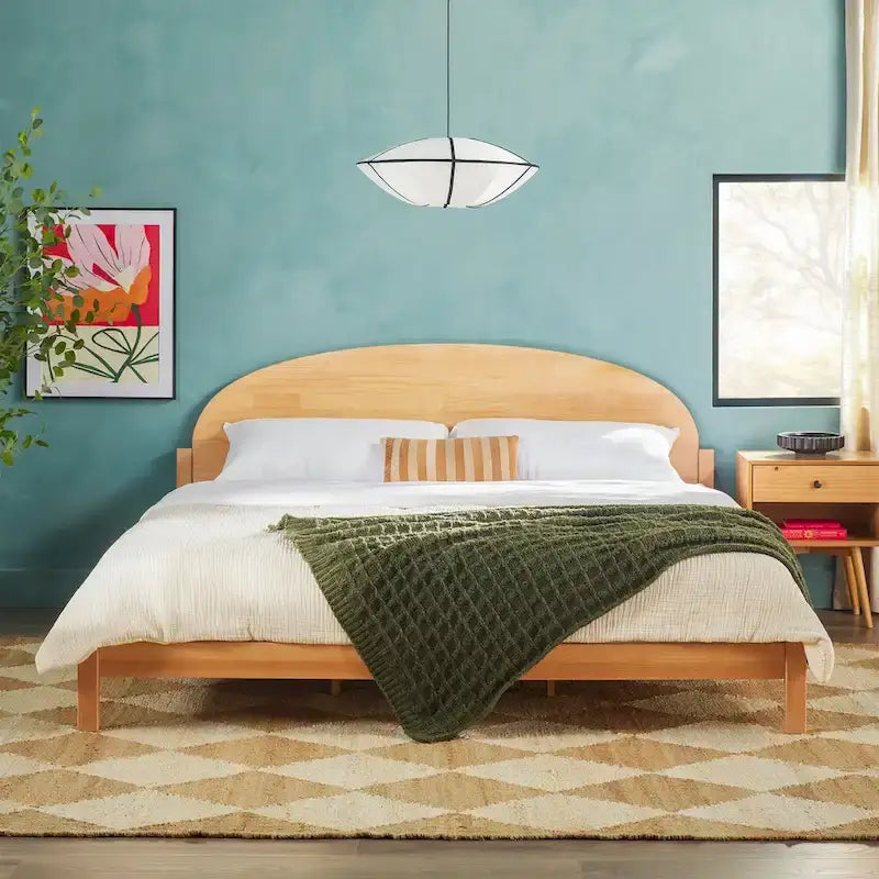 Solid Pine King Bed with Arched Headboard by Middlebrook Designs 14