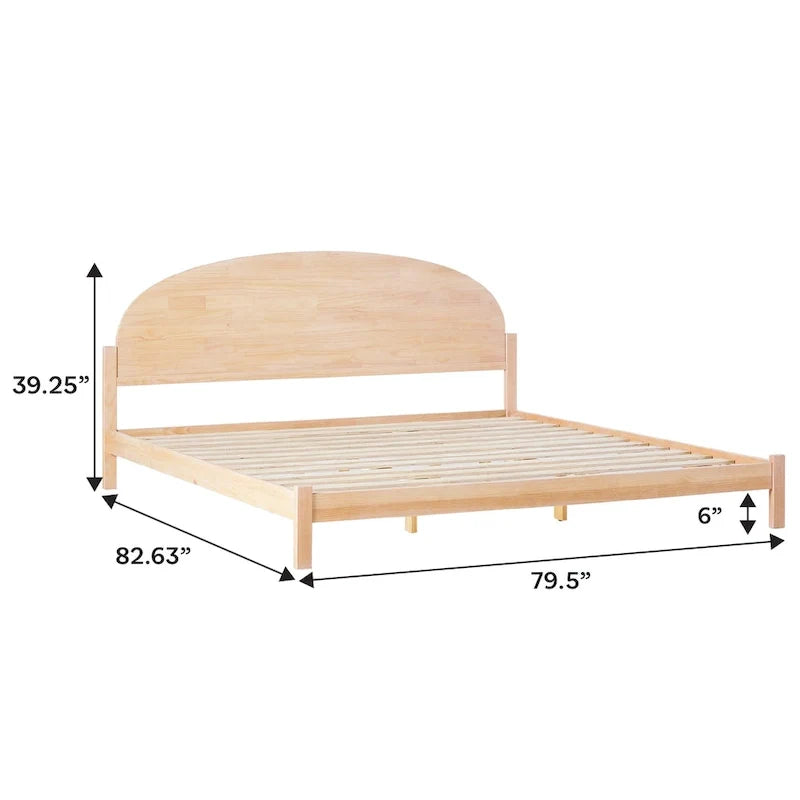 Solid Pine King Bed with Arched Headboard by Middlebrook Designs 18