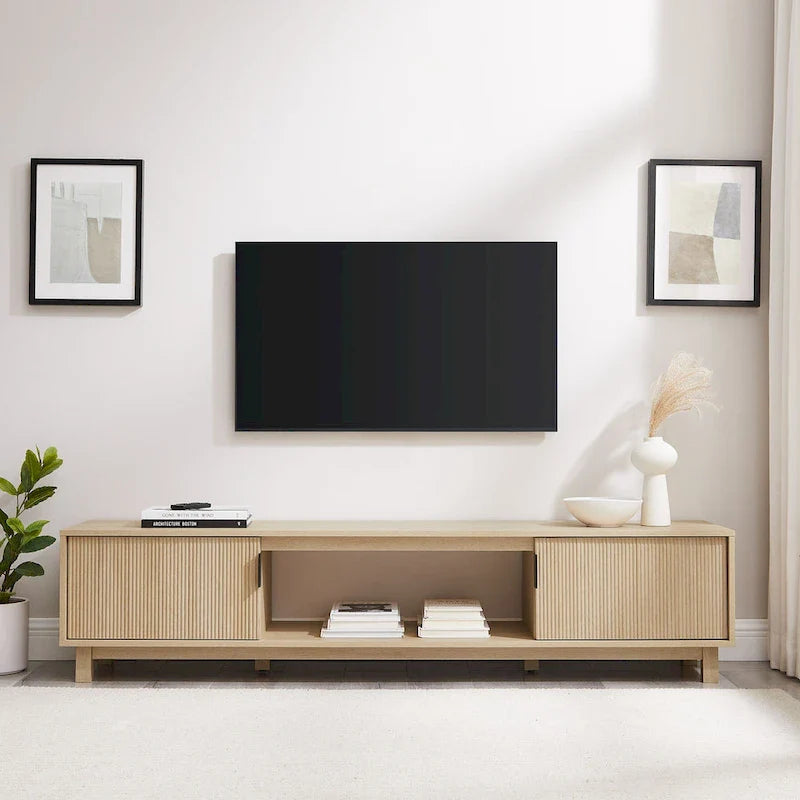Middlebrook Designs Contemporary 70-Inch TV Stand with Fluted Doors 1