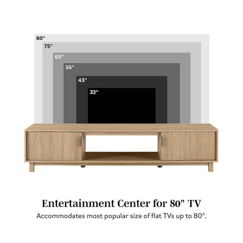 Middlebrook Designs Contemporary 70-Inch TV Stand with Fluted Doors 6