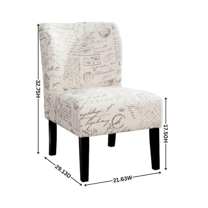 Blue Leaves 29.13 Upholstered Accent Chair featuring Wooden Legs 11