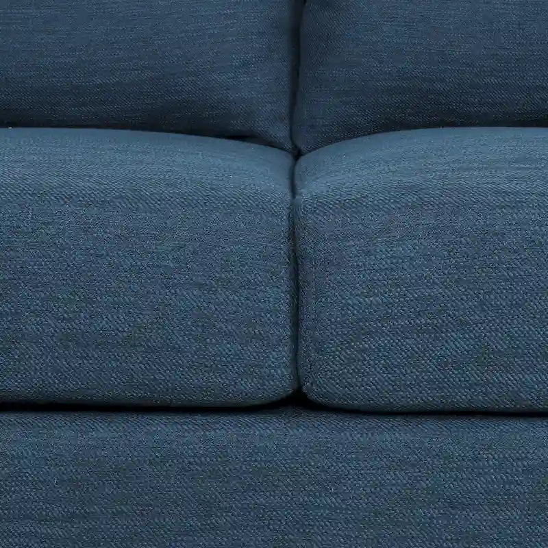 Contemporary 76.5-Inch 3-Seater Sofa with Birchwood Legs and Cushions 7