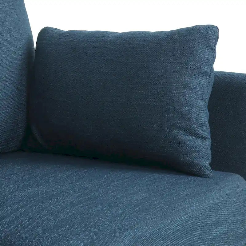 Contemporary 76.5-Inch 3-Seater Sofa with Birchwood Legs and Cushions 8