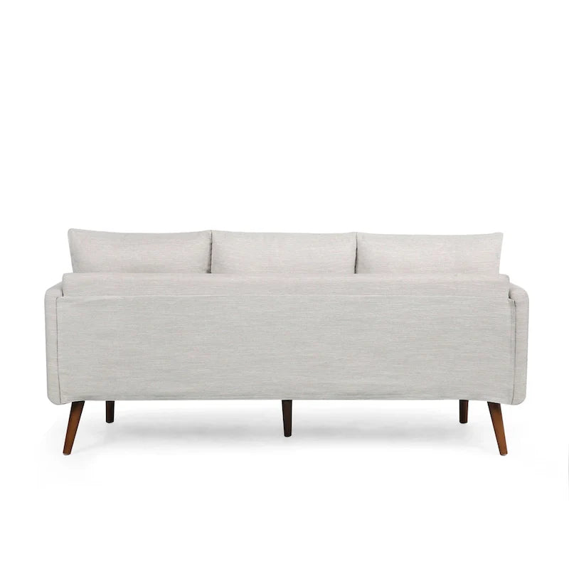 Contemporary 76.5-Inch 3-Seater Sofa with Birchwood Legs and Cushions 17