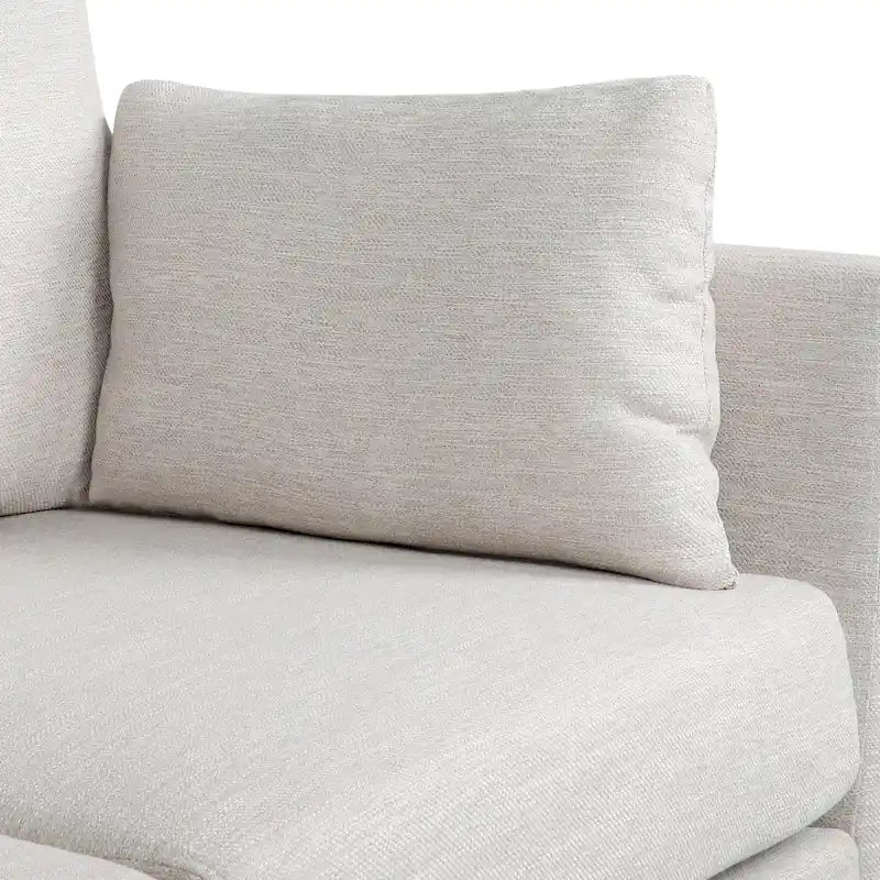 Contemporary 76.5-Inch 3-Seater Sofa with Birchwood Legs and Cushions 19