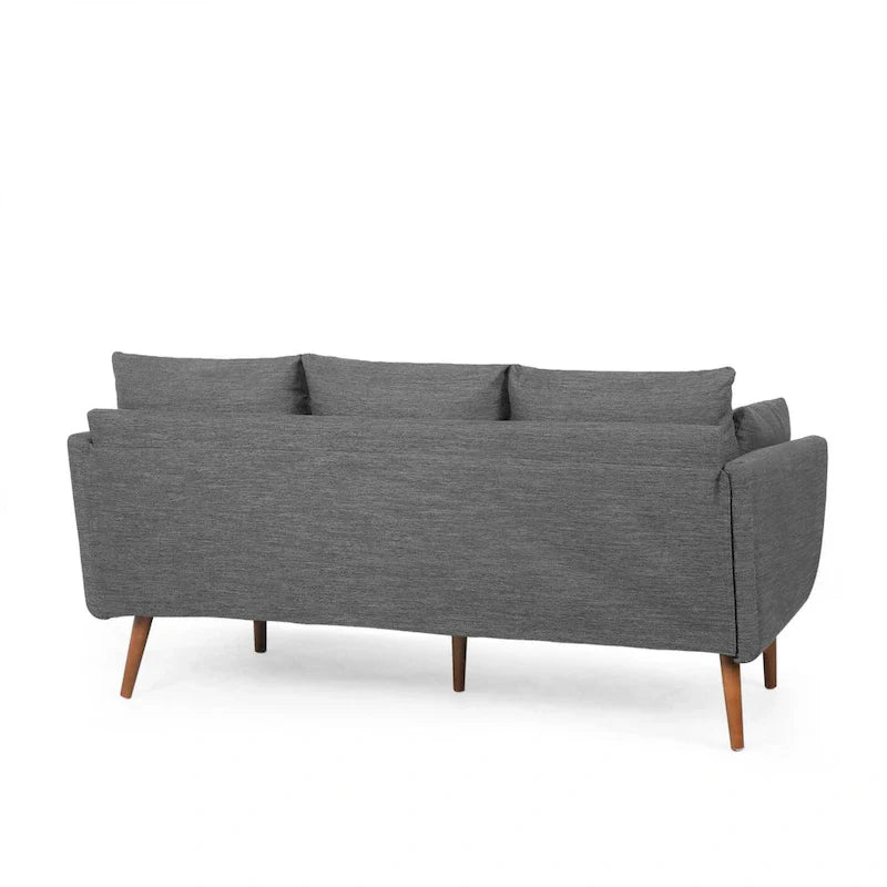 Contemporary 76.5-Inch 3-Seater Sofa with Birchwood Legs and Cushions 23