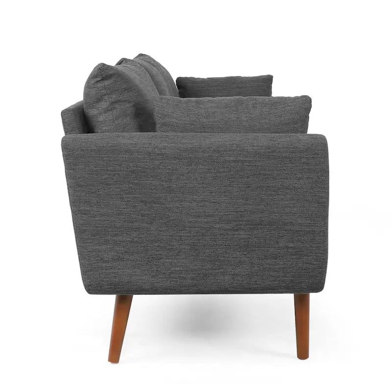 Contemporary 76.5-Inch 3-Seater Sofa with Birchwood Legs and Cushions 24