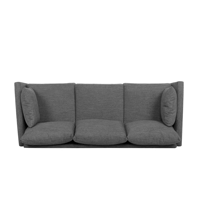 Contemporary 76.5-Inch 3-Seater Sofa with Birchwood Legs and Cushions 25