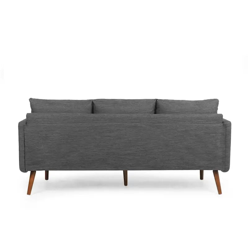 Contemporary 76.5-Inch 3-Seater Sofa with Birchwood Legs and Cushions 26