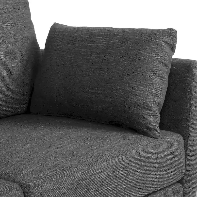 Contemporary 76.5-Inch 3-Seater Sofa with Birchwood Legs and Cushions 27