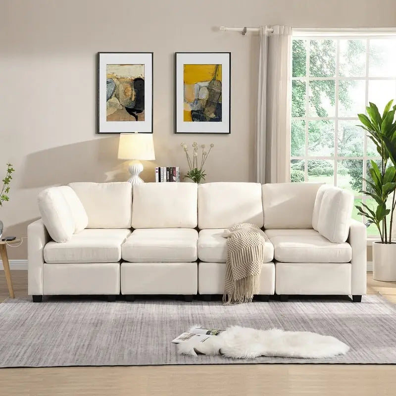 103-Inch Convertible Sectional Sofa Bed 35