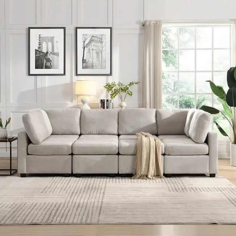 103-Inch Convertible Sectional Sofa Bed 36