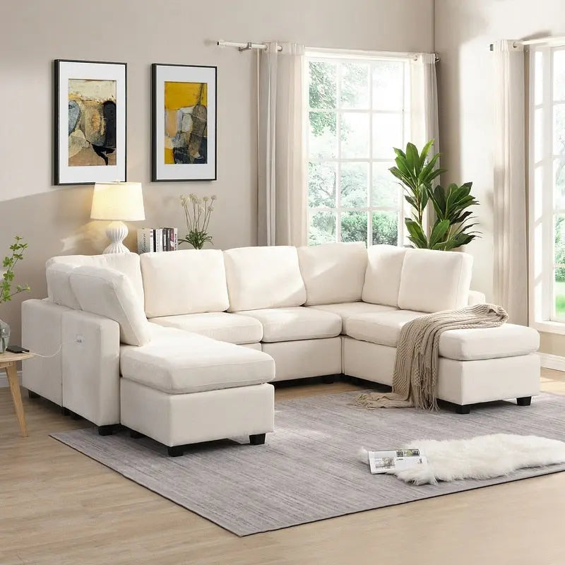 103-Inch Convertible Sectional Sofa Bed 2