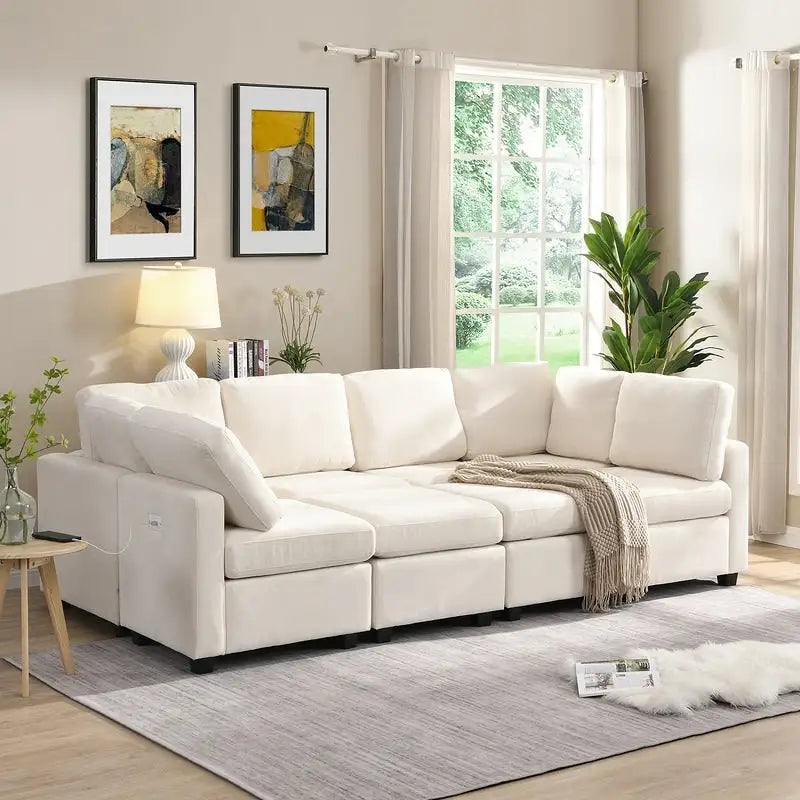 103-Inch Convertible Sectional Sofa Bed 3