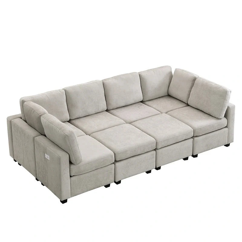 103-Inch Convertible Sectional Sofa Bed 16