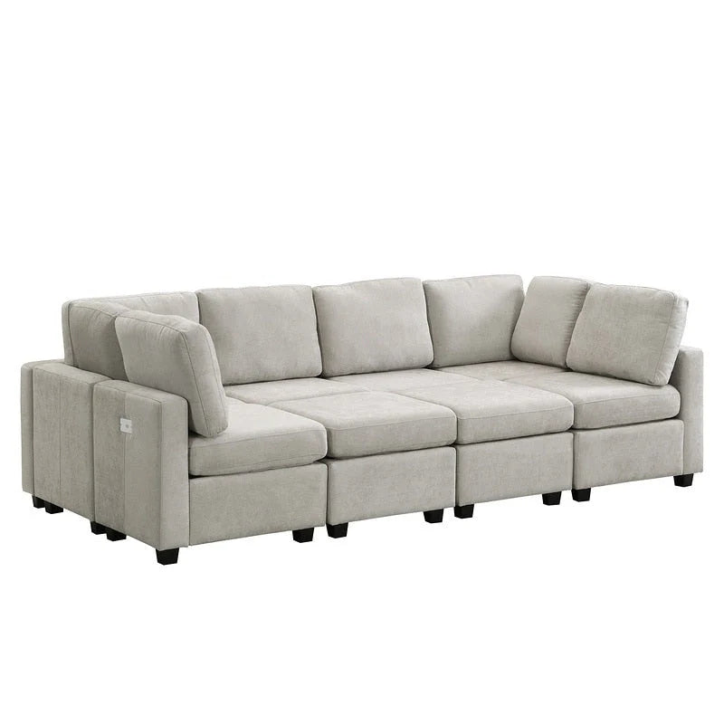 103-Inch Convertible Sectional Sofa Bed 17