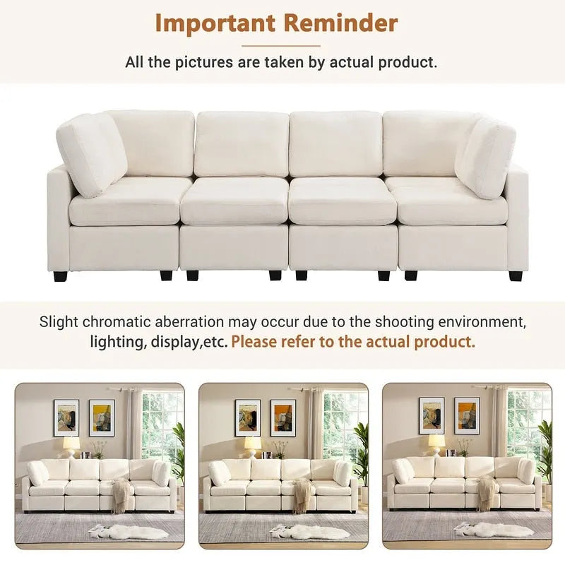 103-Inch Convertible Sectional Sofa Bed 33