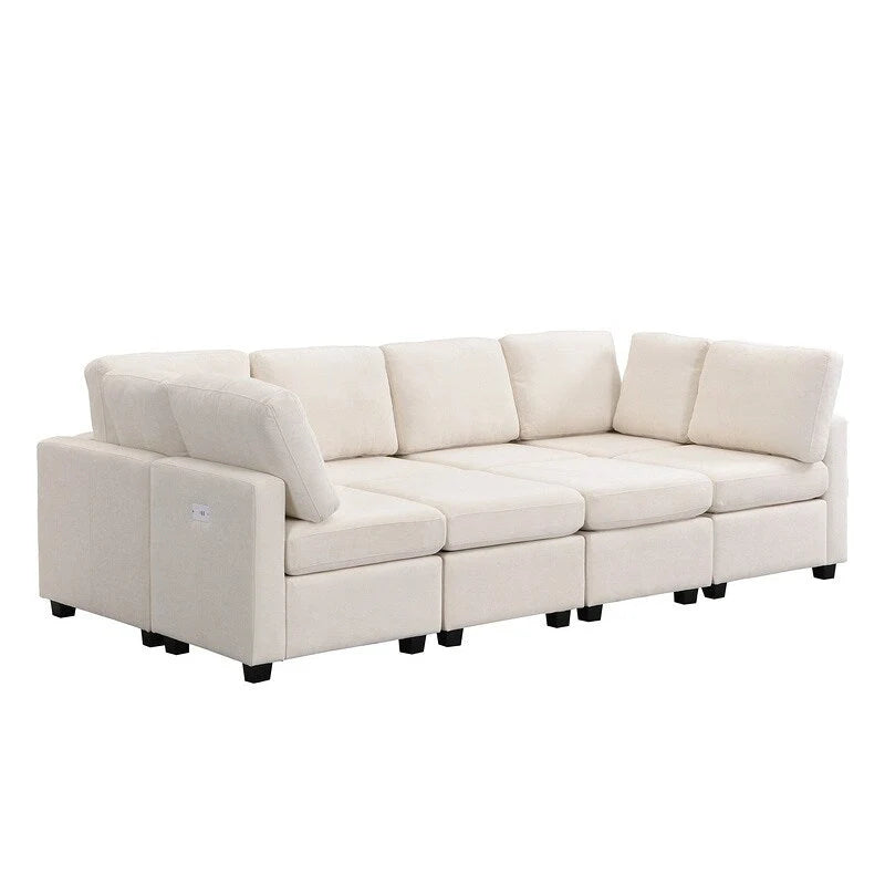 103-Inch Convertible Sectional Sofa Bed 34