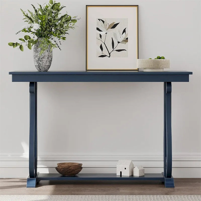 48-Inch Rustic Vintage Console Table - Farmhouse Entryway Furniture 39