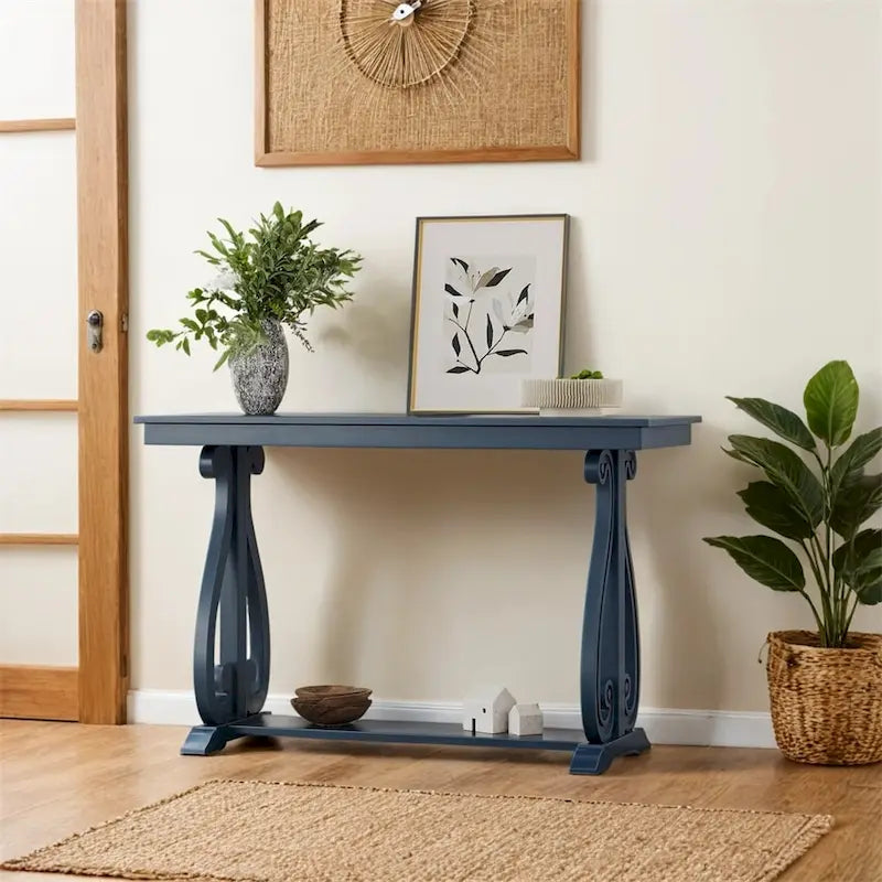 48-Inch Rustic Vintage Console Table - Farmhouse Entryway Furniture 1