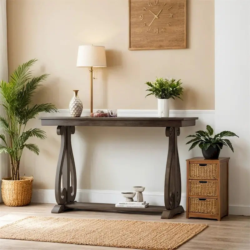 48-Inch Rustic Vintage Console Table - Farmhouse Entryway Furniture 3