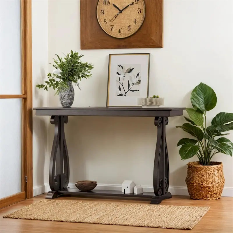 48-Inch Rustic Vintage Console Table - Farmhouse Entryway Furniture 4