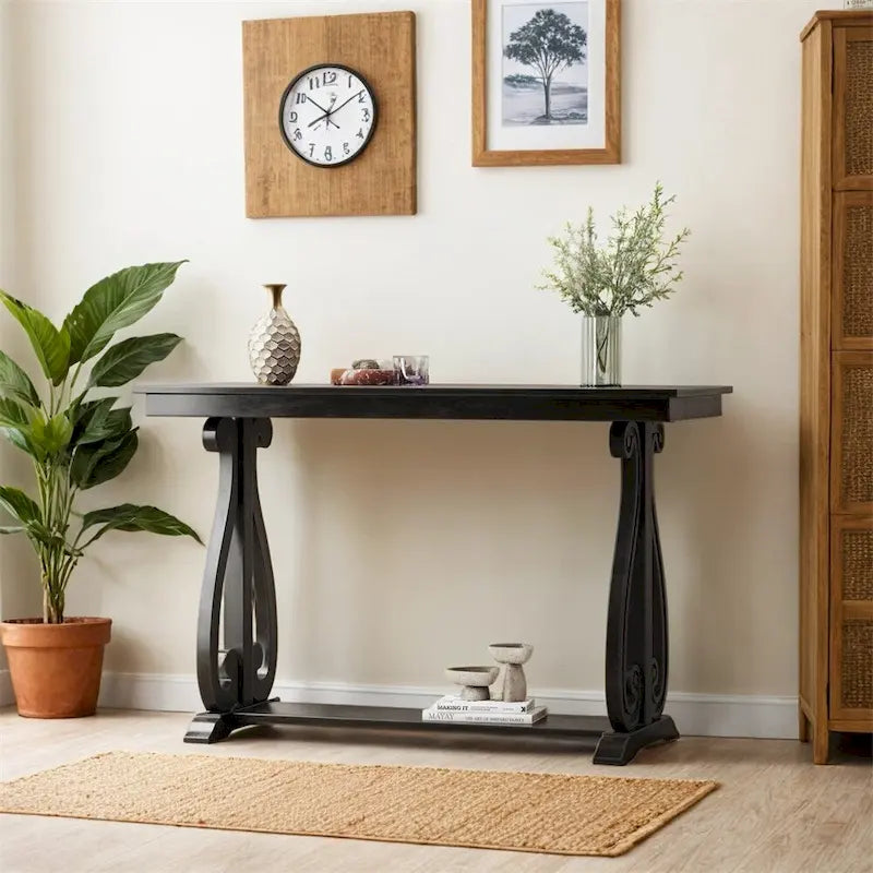 48-Inch Rustic Vintage Console Table - Farmhouse Entryway Furniture 5