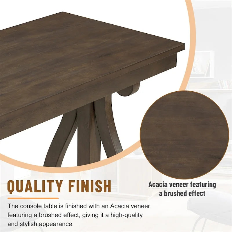 48-Inch Rustic Vintage Console Table - Farmhouse Entryway Furniture 10