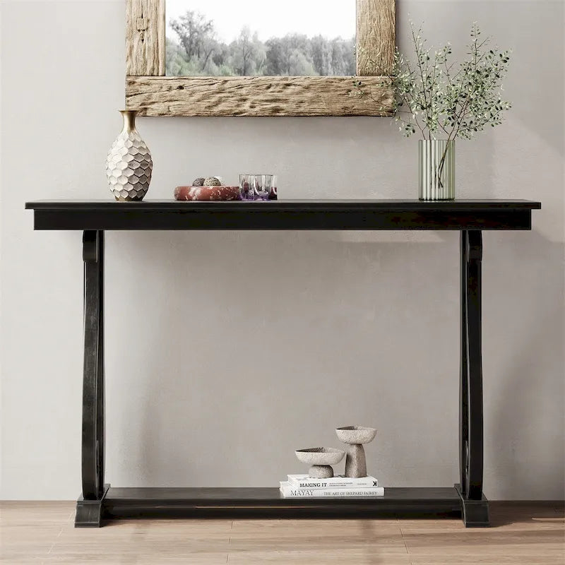 48-Inch Rustic Vintage Console Table - Farmhouse Entryway Furniture 14