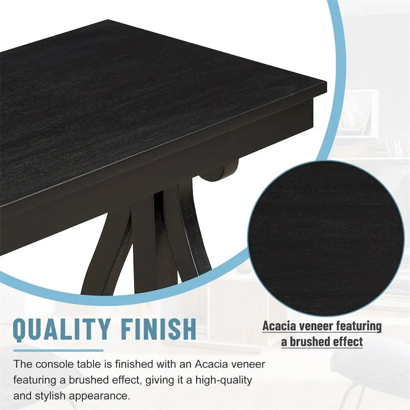 48-Inch Rustic Vintage Console Table - Farmhouse Entryway Furniture 18