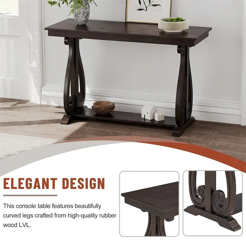 48-Inch Rustic Vintage Console Table - Farmhouse Entryway Furniture 25