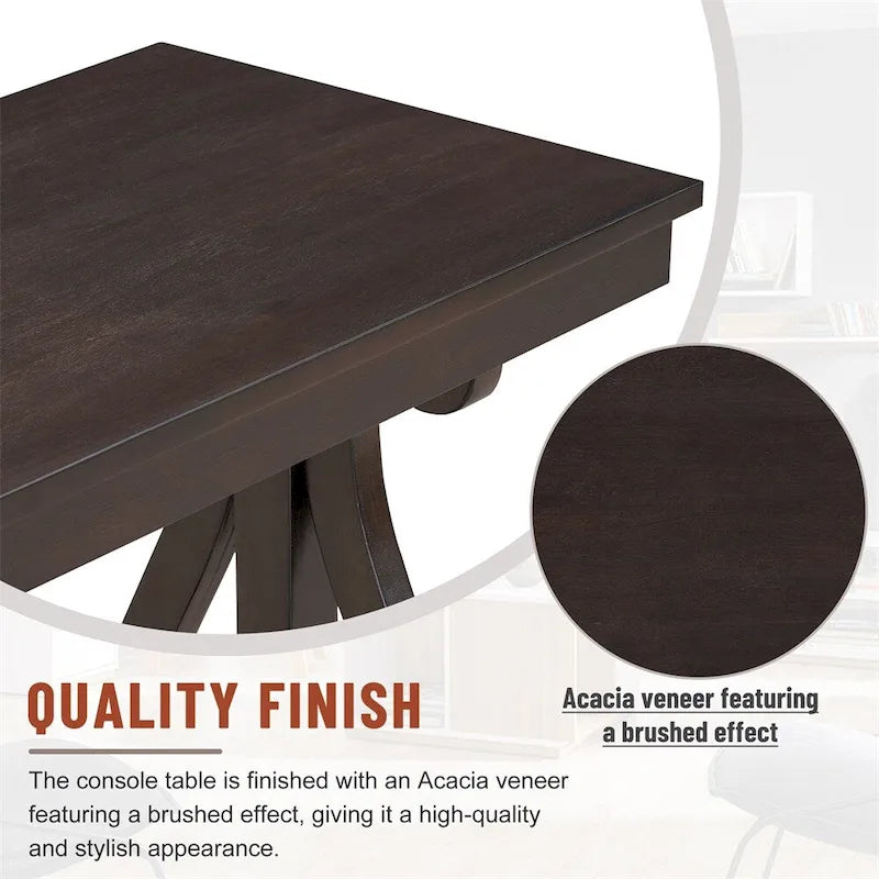 48-Inch Rustic Vintage Console Table - Farmhouse Entryway Furniture 26