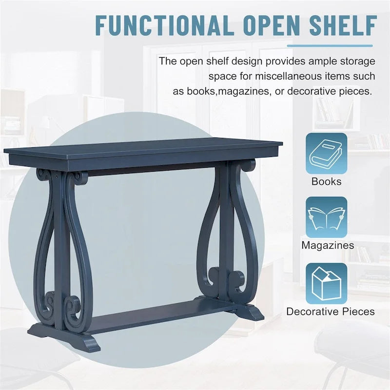 48-Inch Rustic Vintage Console Table - Farmhouse Entryway Furniture 31