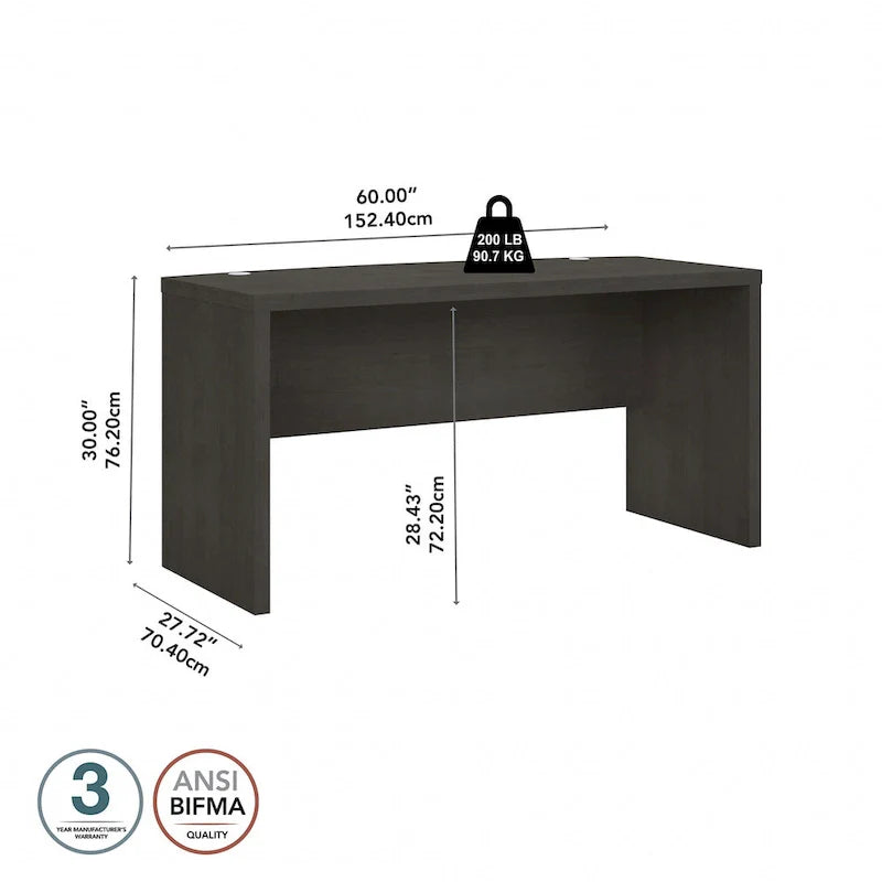 Bush Business Furniture Echo 60W Bow Front Desk 15