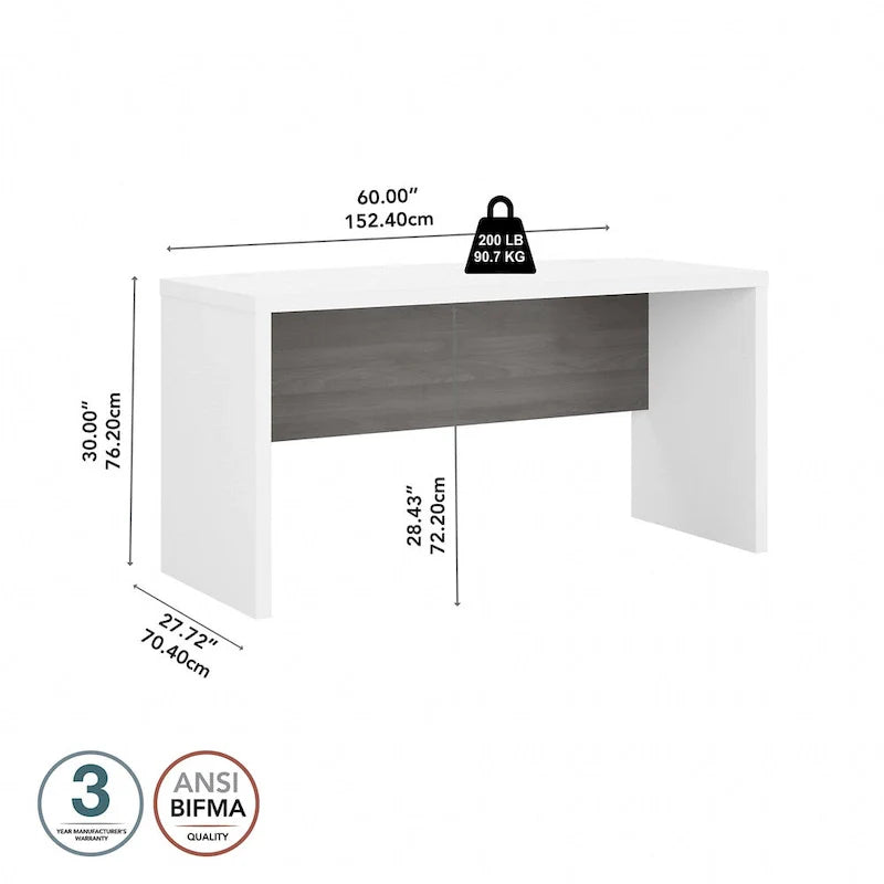 Bush Business Furniture Echo 60W Bow Front Desk 27